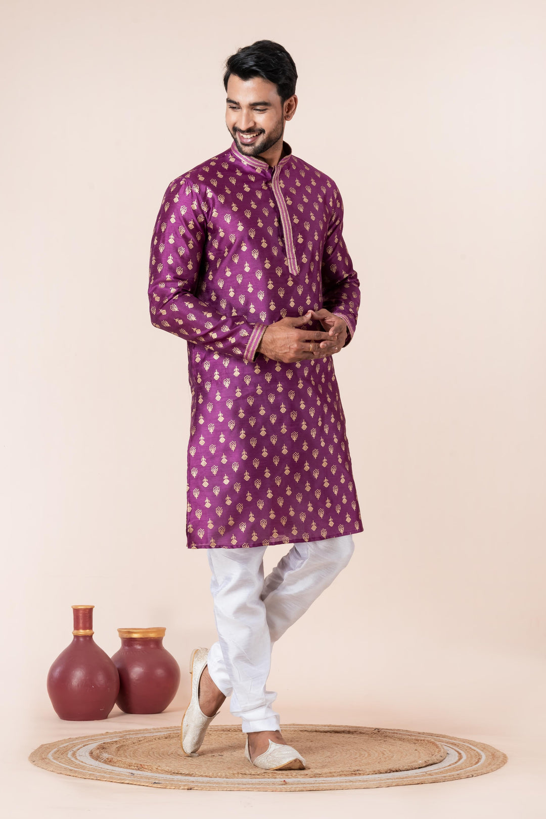 Violet Vibe Kurta Set For Men | SHOBITAM