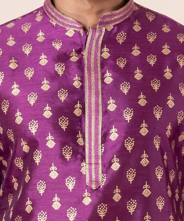Violet Vibe Kurta Set For Men | SHOBITAM