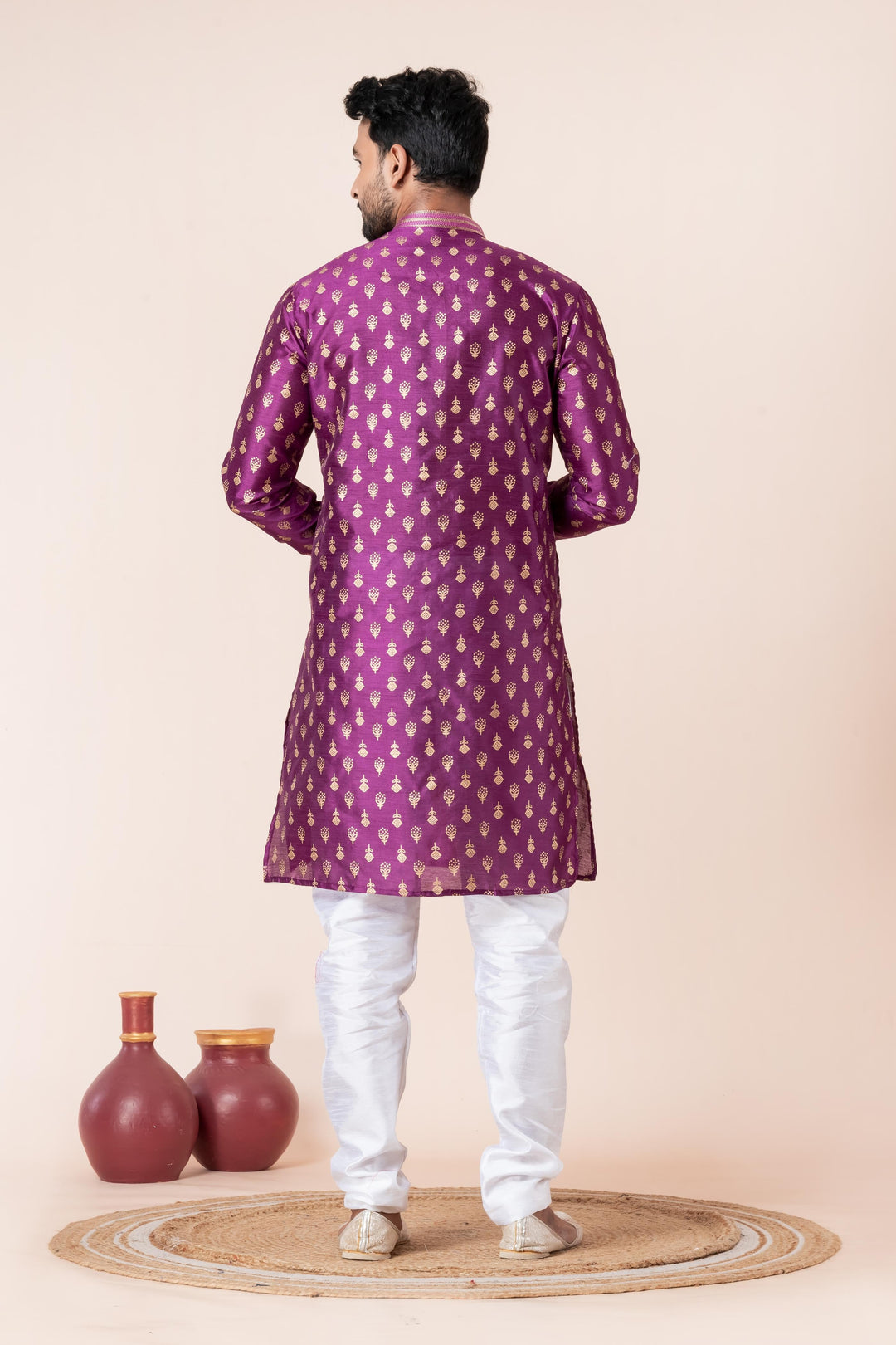 Violet Vibe Kurta Set For Men | SHOBITAM