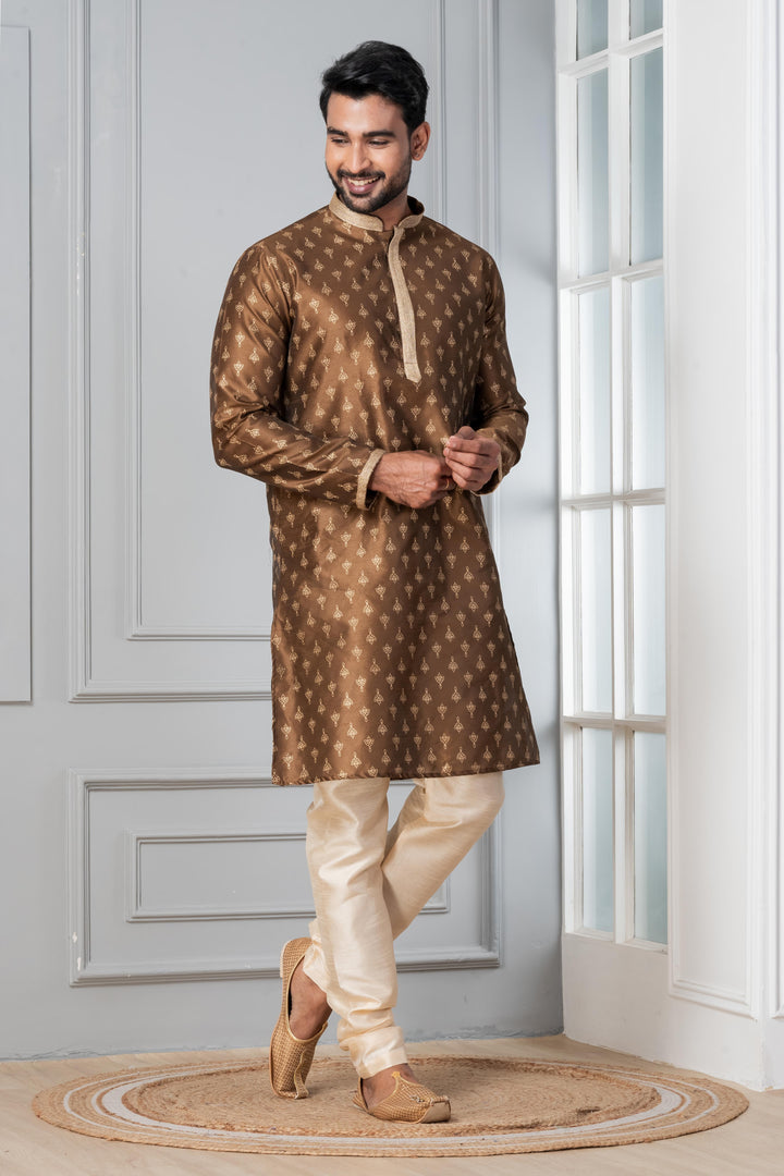 Maati Shade Printed Silk Kurta Set | SHOBITAM