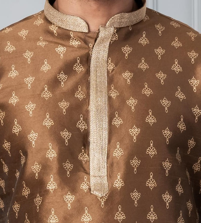 Maati Shade Printed Silk Kurta Set | SHOBITAM