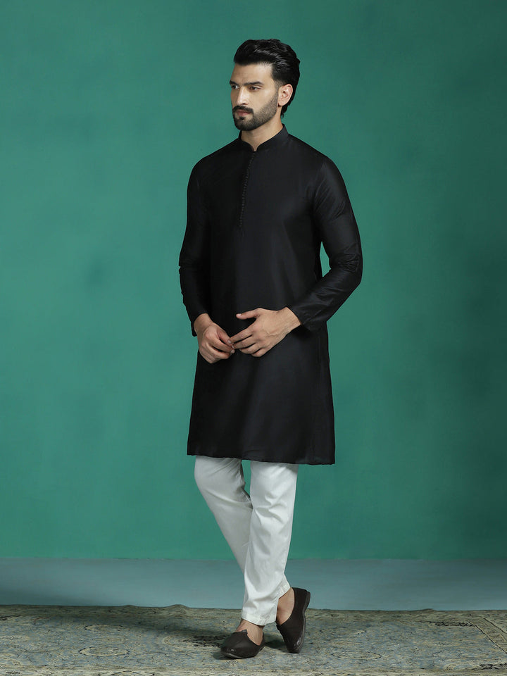 Kohl Viscose Kurta Set for Men | SHOBITAM