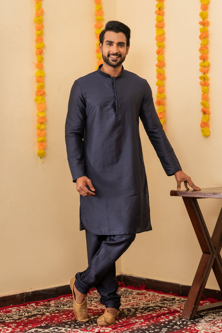 Rudra Viscose Kurta Pajama Set for Men | SHOBITAM