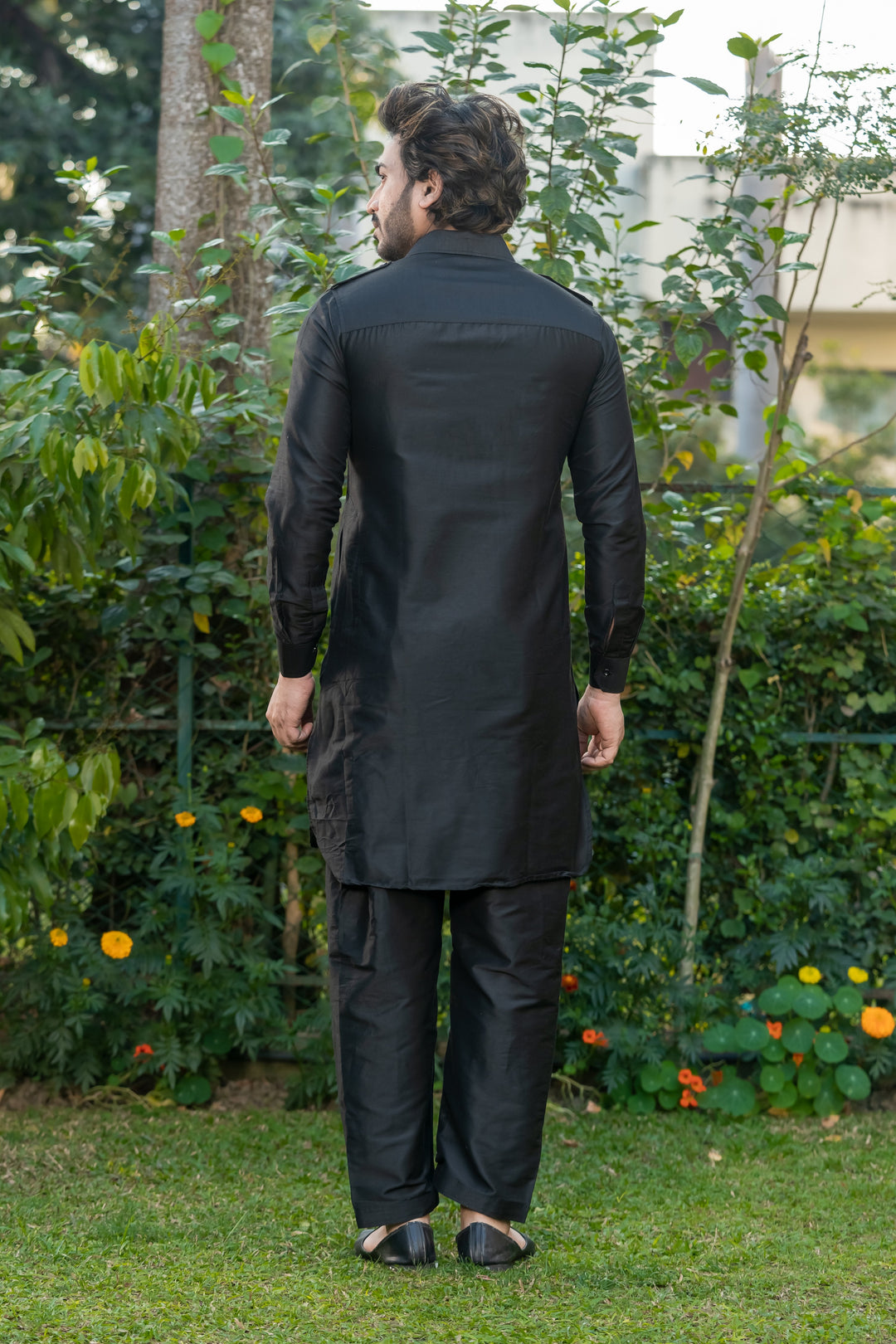 Nawaab Pathani Viscose Kurta Set for Men | SHOBITAM