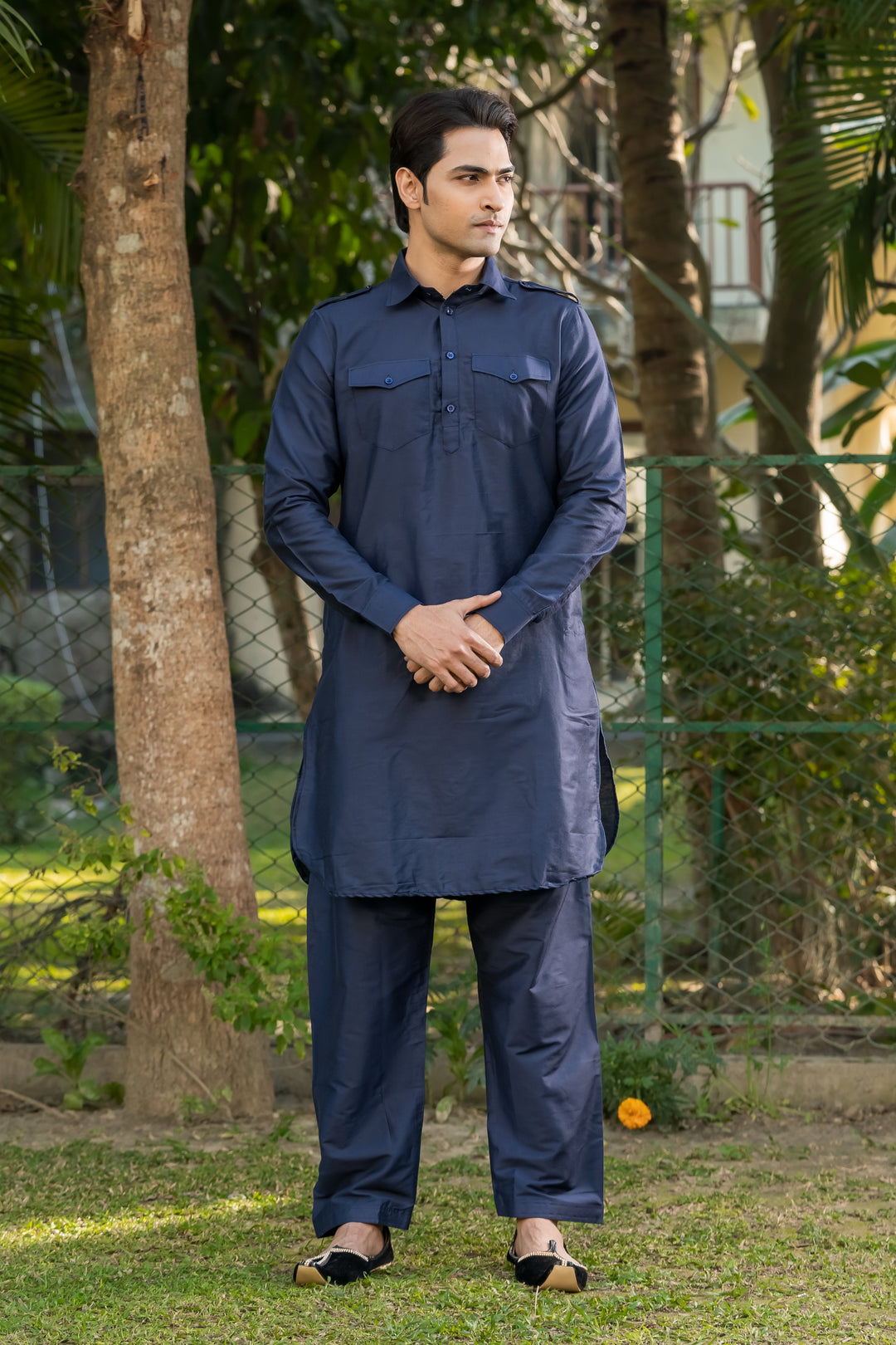 Neel Pathani Viscose Kurta Set for Men | SHOBITAM