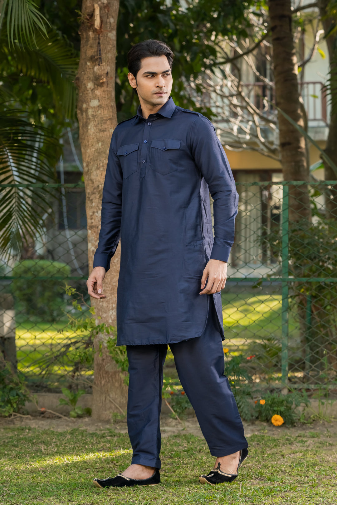 Neel Pathani Viscose Kurta Set for Men | SHOBITAM