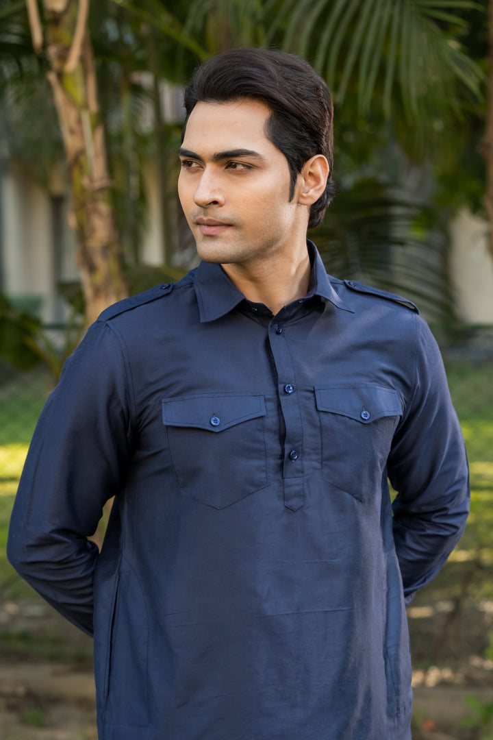 Neel Pathani Viscose Kurta Set for Men | SHOBITAM