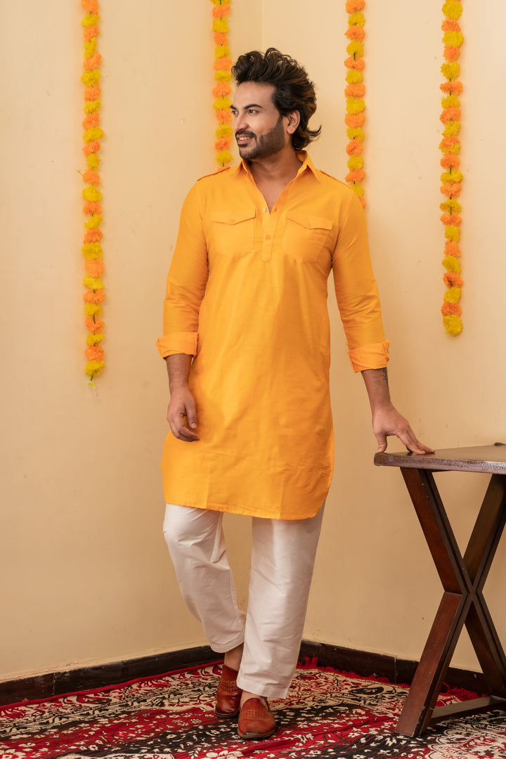 Viraj Pathani Viscose Kurta Set for Men | SHOBITAM