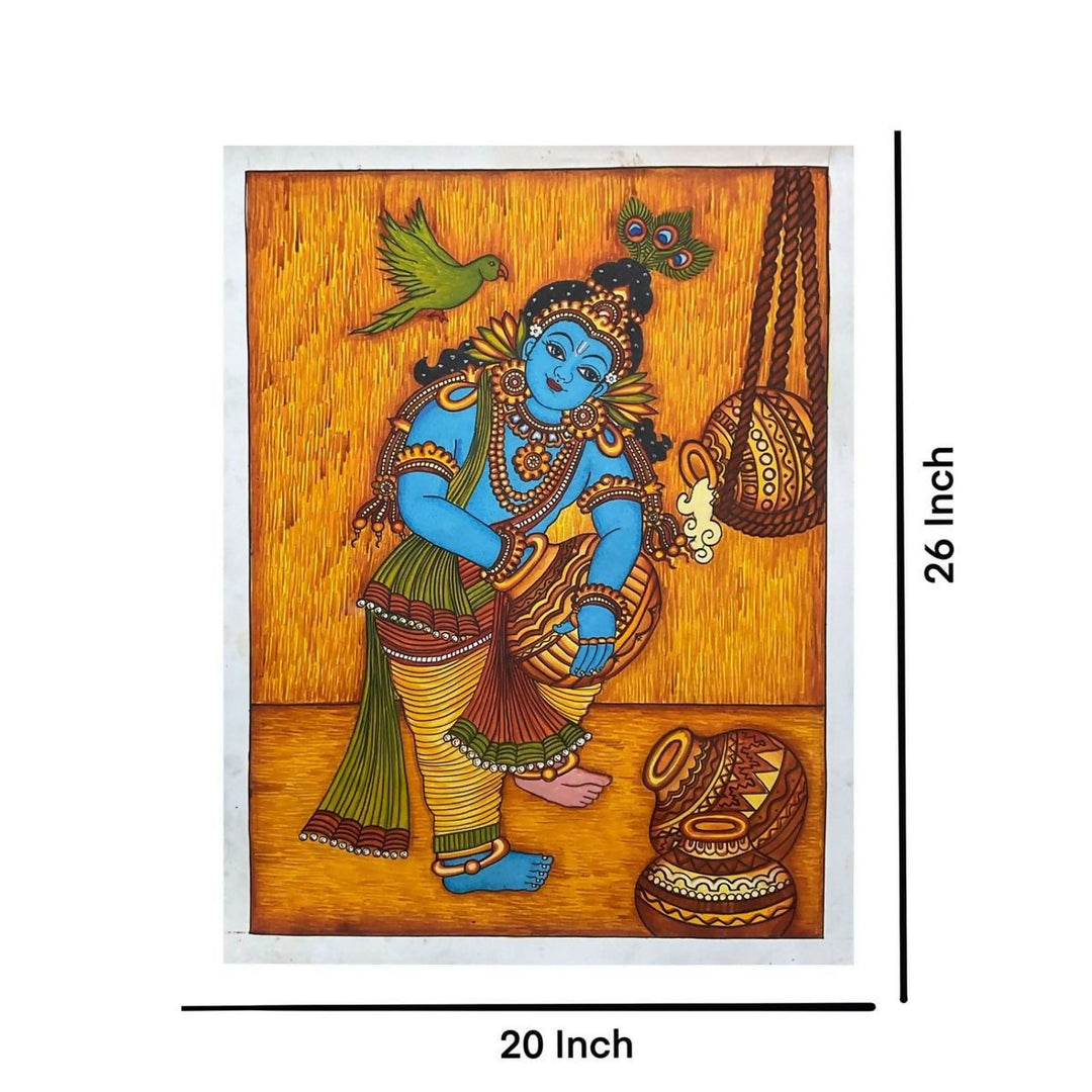 MURAL PAINTING BUTTER KRISHNA 26*20 | SHOBITAM