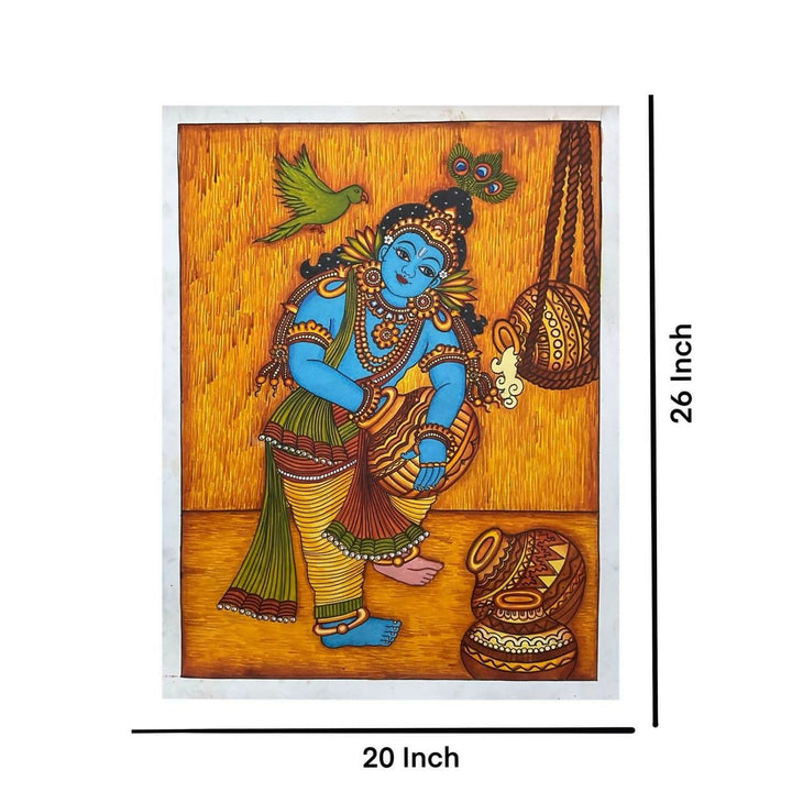 MURAL PAINTING BUTTER KRISHNA 26*20 | SHOBITAM