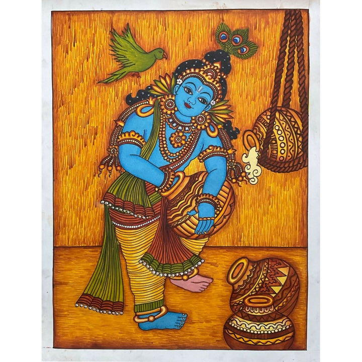 MURAL PAINTING BUTTER KRISHNA 26*20 | SHOBITAM