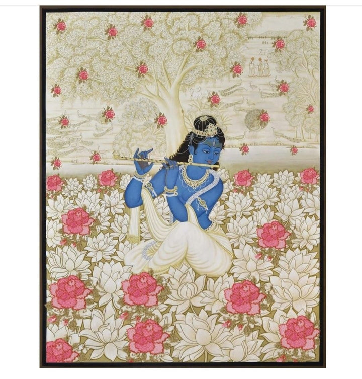 5x4 Feet Krishna in Pastoral Grace | SHOBITAM