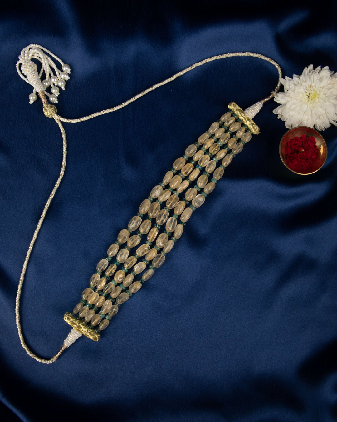 Kanak Valli Choker- Natural Citrine & Aventurine | SHOBITAM