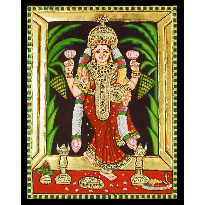 TANJORE PAINTING VASTHU LAKSHMI 12*15 | SHOBITAM