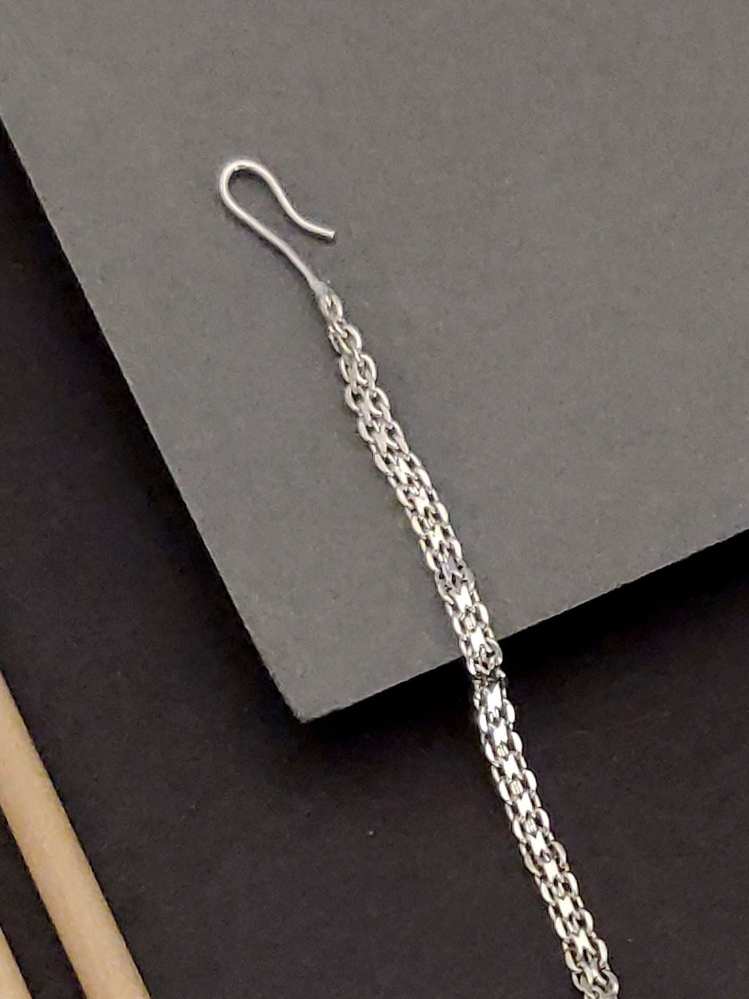 Elegant Silver Cz Flower Maangtikka for Women | SHOBITAM