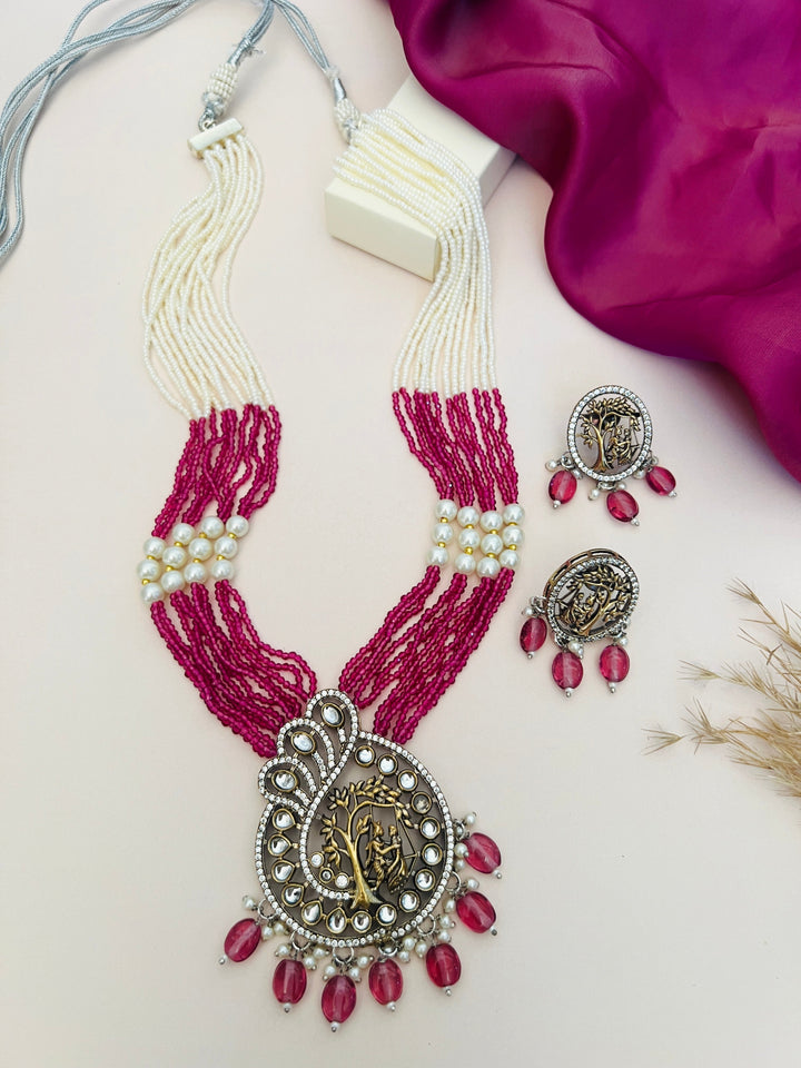 Multi Layer Pearl Mala Set – Festive Ethnic Glam | SHOBITAM