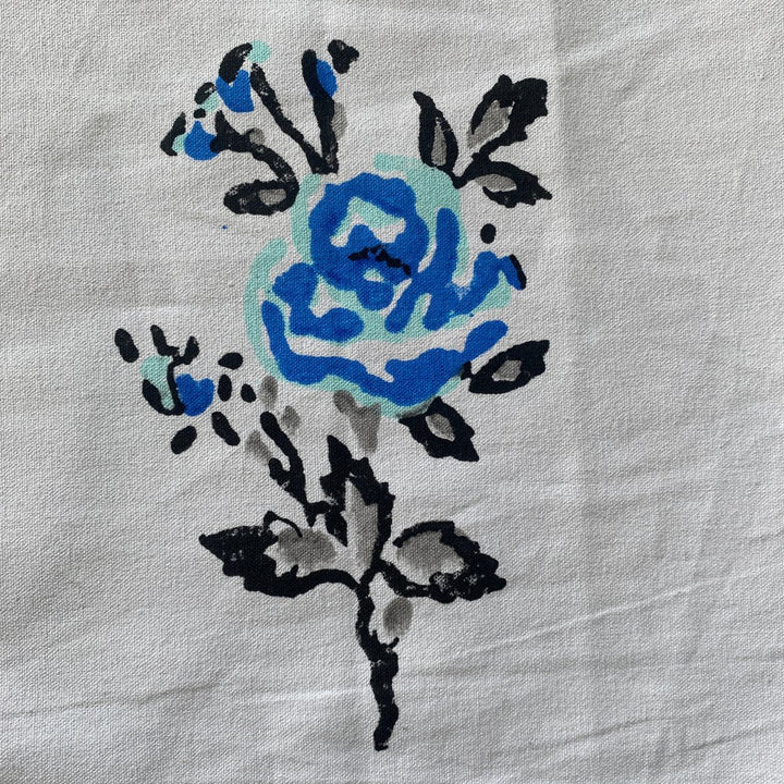 Abeer Hand Block Print Table Runner, 100% cotton, 13" x 72"