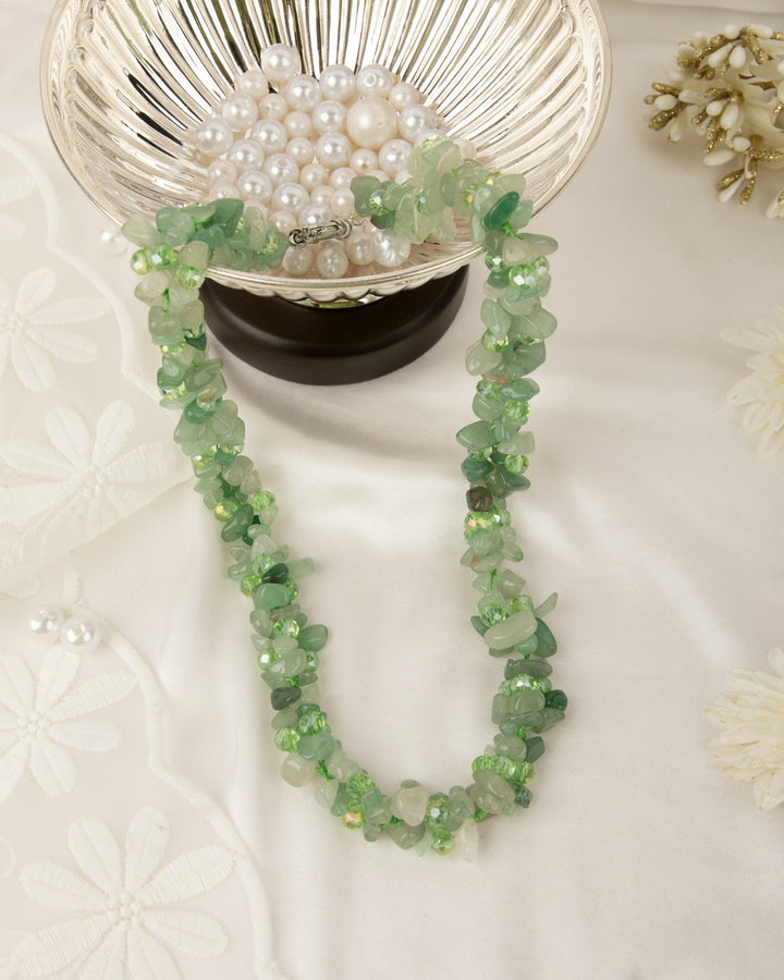 Forest Light: Natural Agate Mala  | SHOBITAM