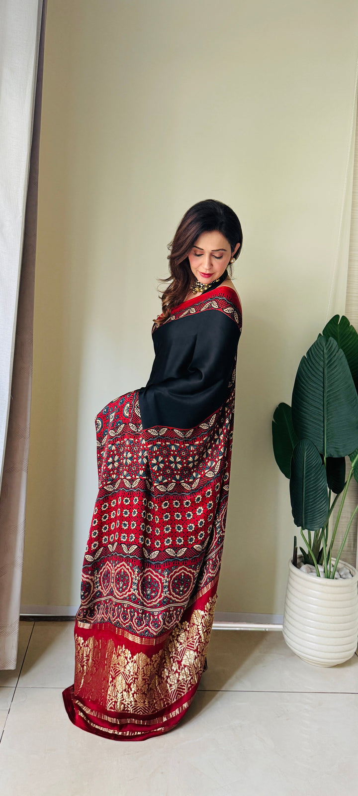 Kriya Ajrakh Saree | SHOBITAM