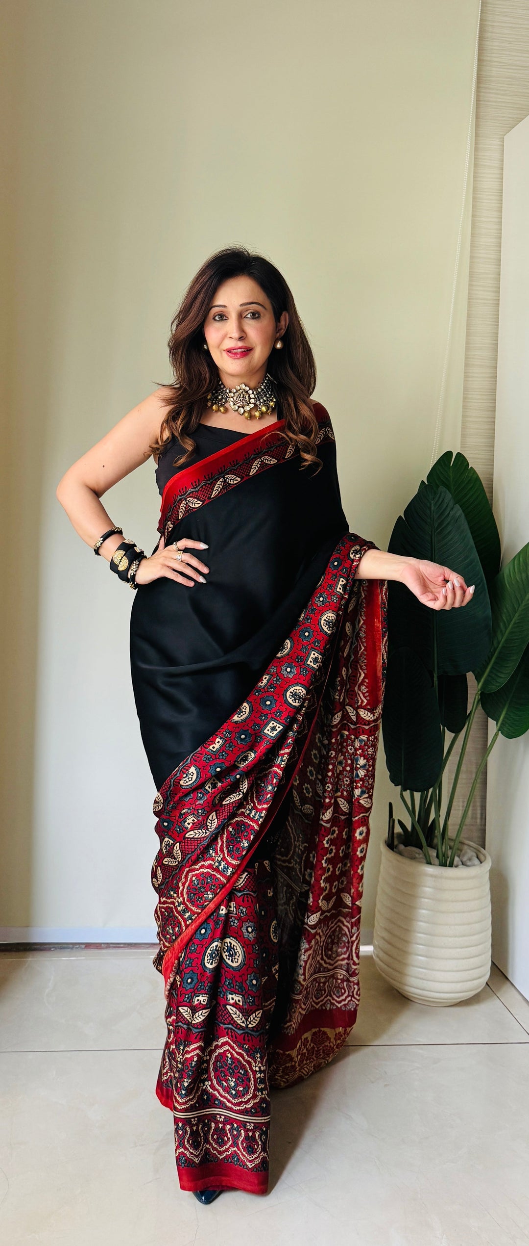 Geetika Sobti in Kriya Ajrakh Saree| SHOBITAM