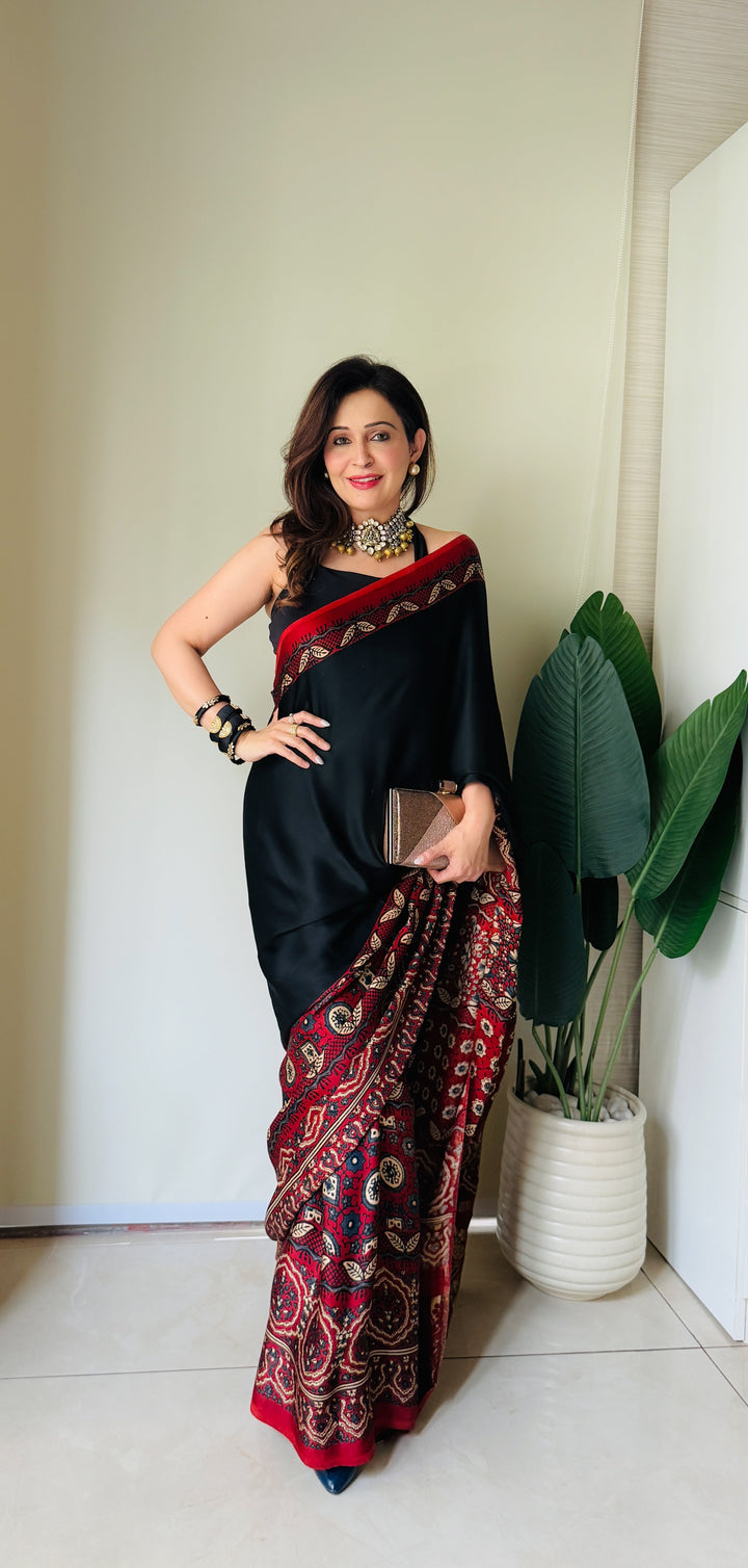 Kriya Ajrakh Saree | SHOBITAM