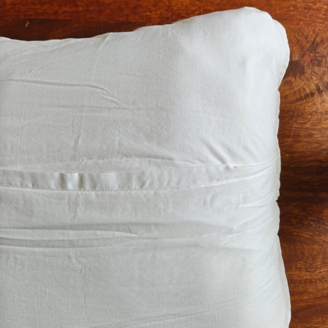 Kashaf White Chikankari Cushion Cover, 18" x 18", Pack of 1 | SHOBITAM