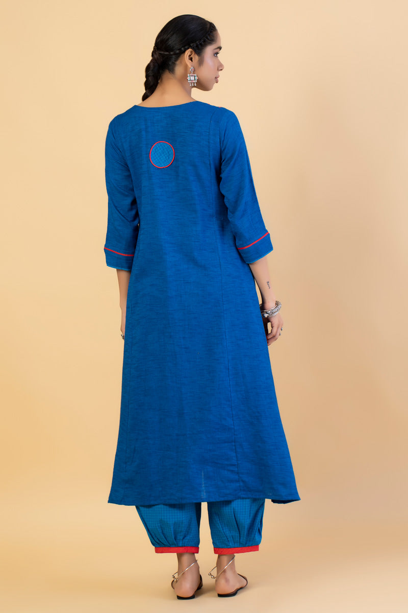 Indigo Soft Cotton Woven Kurta (Set of 2)  | SHOBITAM