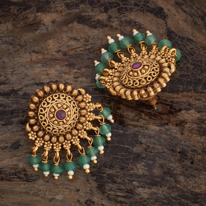 Antique Earrings With Dangling Pearls