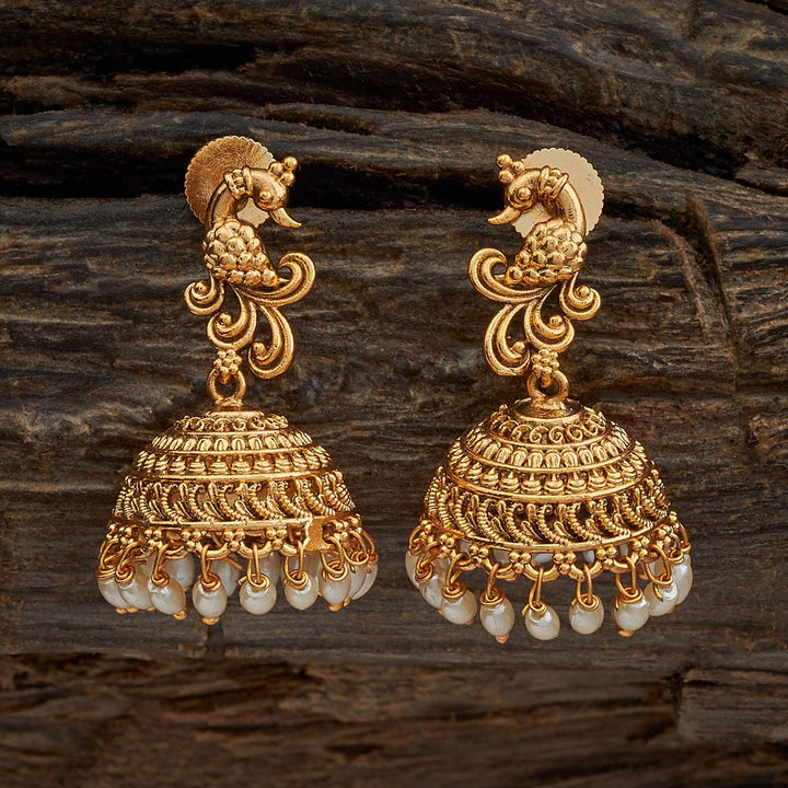 Peacock Design Antique Jhumka Earring