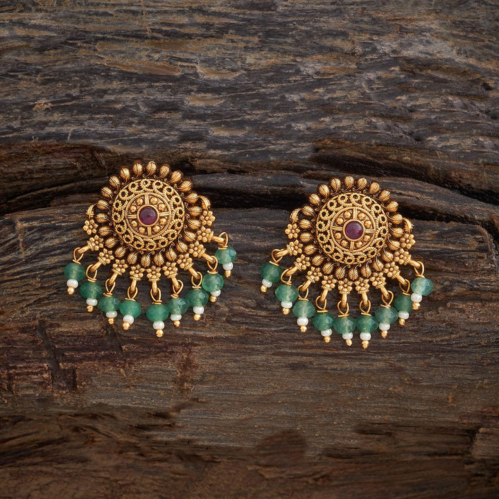 Antique Earrings With Dangling Pearls