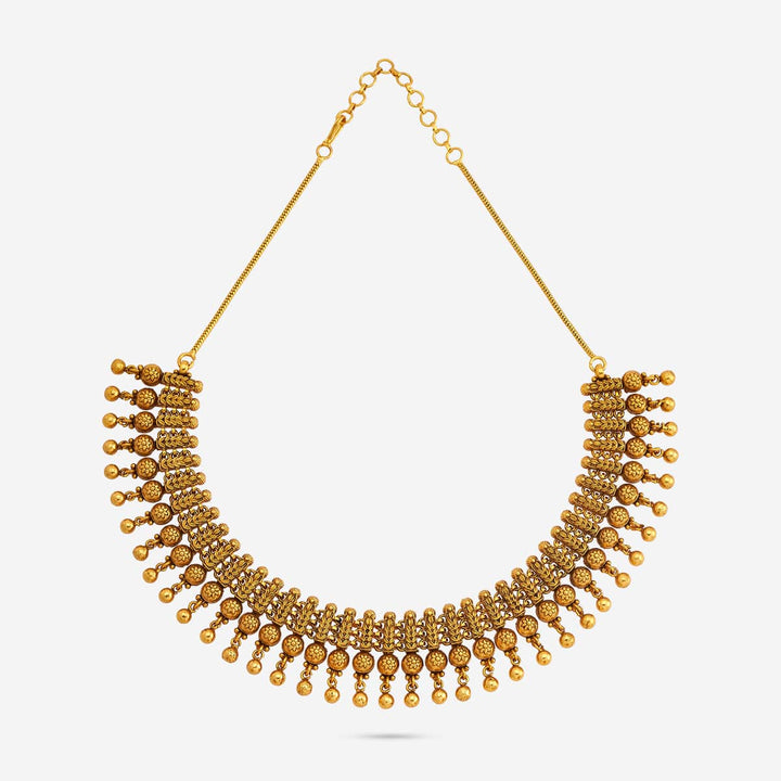 Traditional Gold Plated Choker Necklace and Jhumkas Set