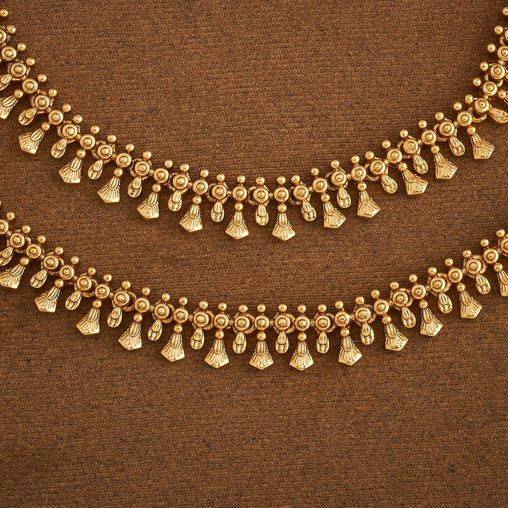 Leaf motifs Antique Anklet Pair