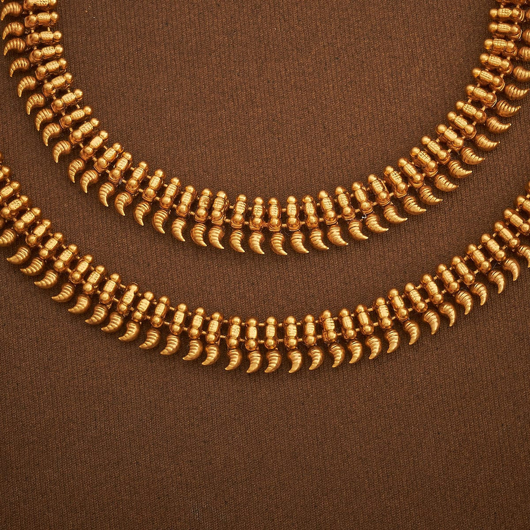 Mango Design Gold-Toned Anklet Pair With Bells
