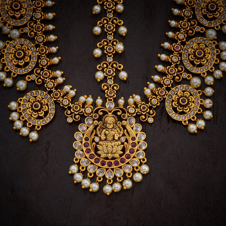 Ruby Bridal Maang Tikka With Stones & Beads