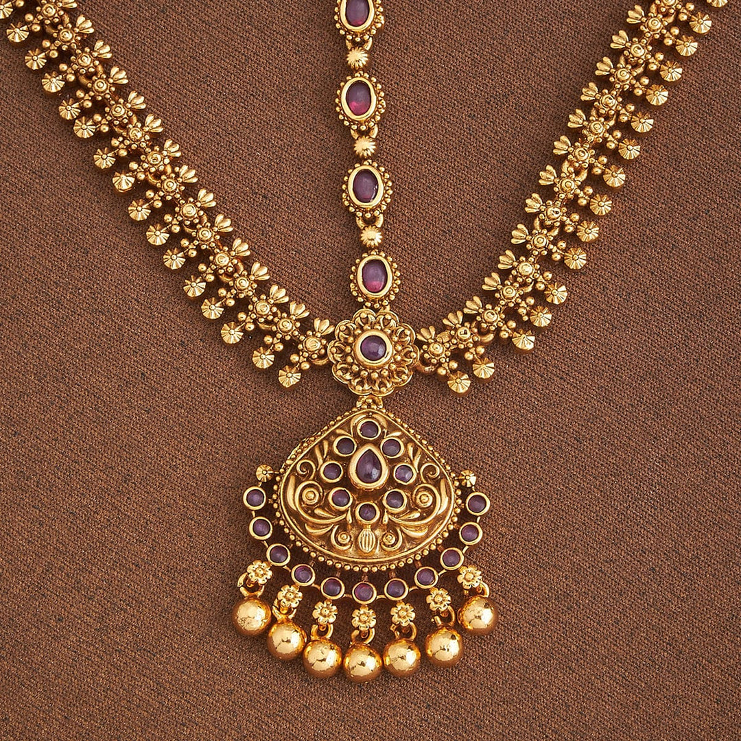 Hair Ornament with White Stones Antique Tikka with Pink Stones and Dangling Pearls
