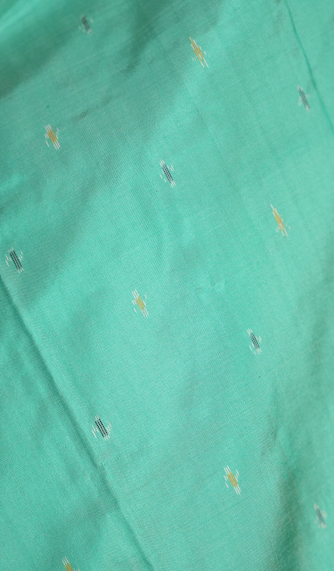 Aqua with Blue Pochampally Ikkat Silk Saree Devasena | SILK MARK CERTIFIED SHOBITAM