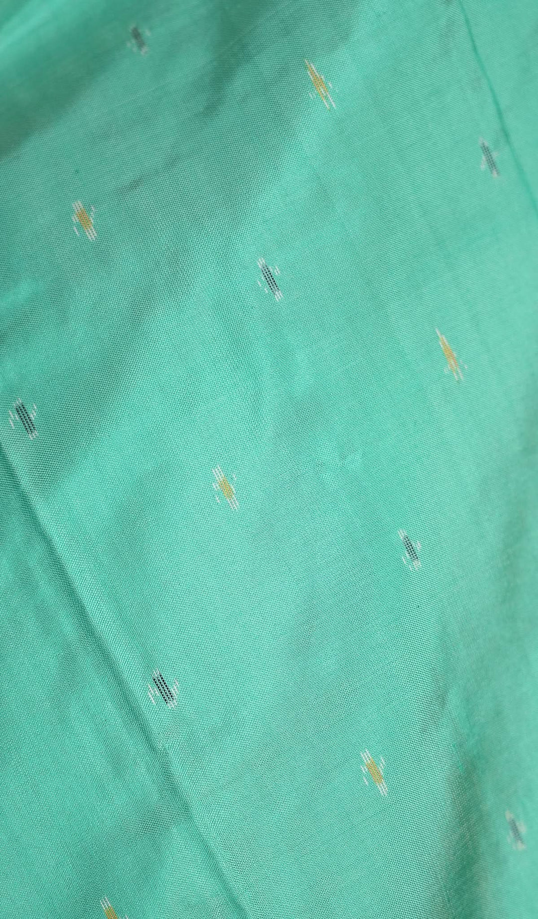 Aqua with Blue Pochampally Ikkat Silk Saree Devasena | SILK MARK CERTIFIED SHOBITAM