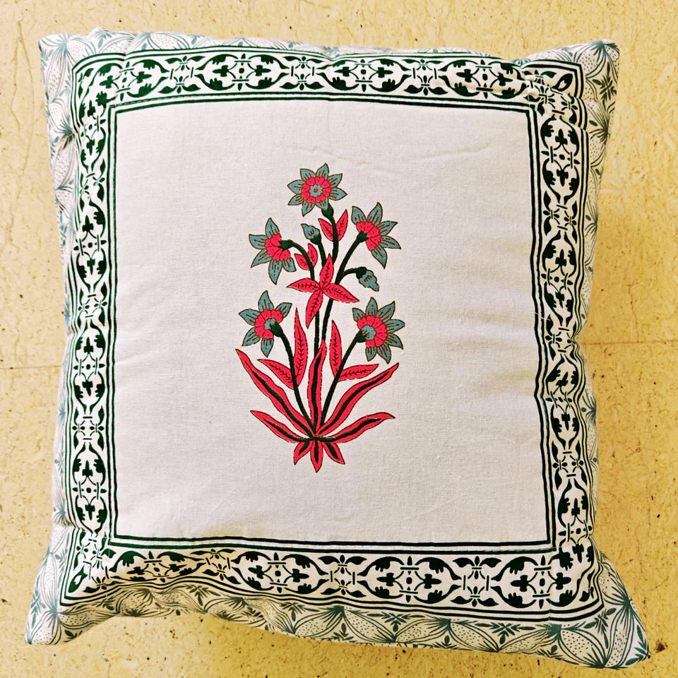 Aroha Cushion Cover Set – 100% Cotton – 16" x 16" (Set of 5)