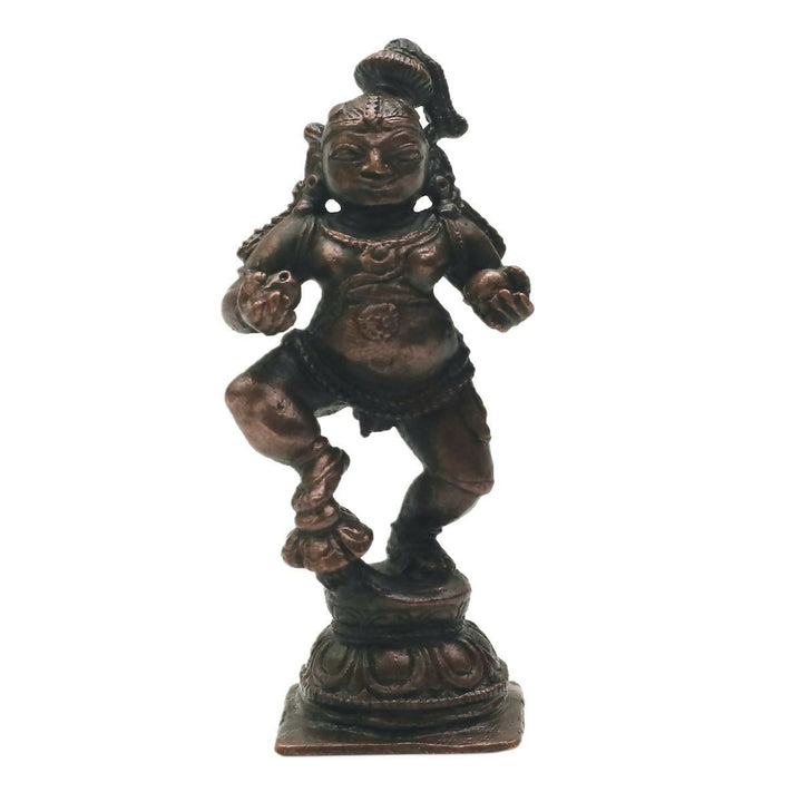 COPPER DANCING KRISHNA IDOL-SHOBITAM