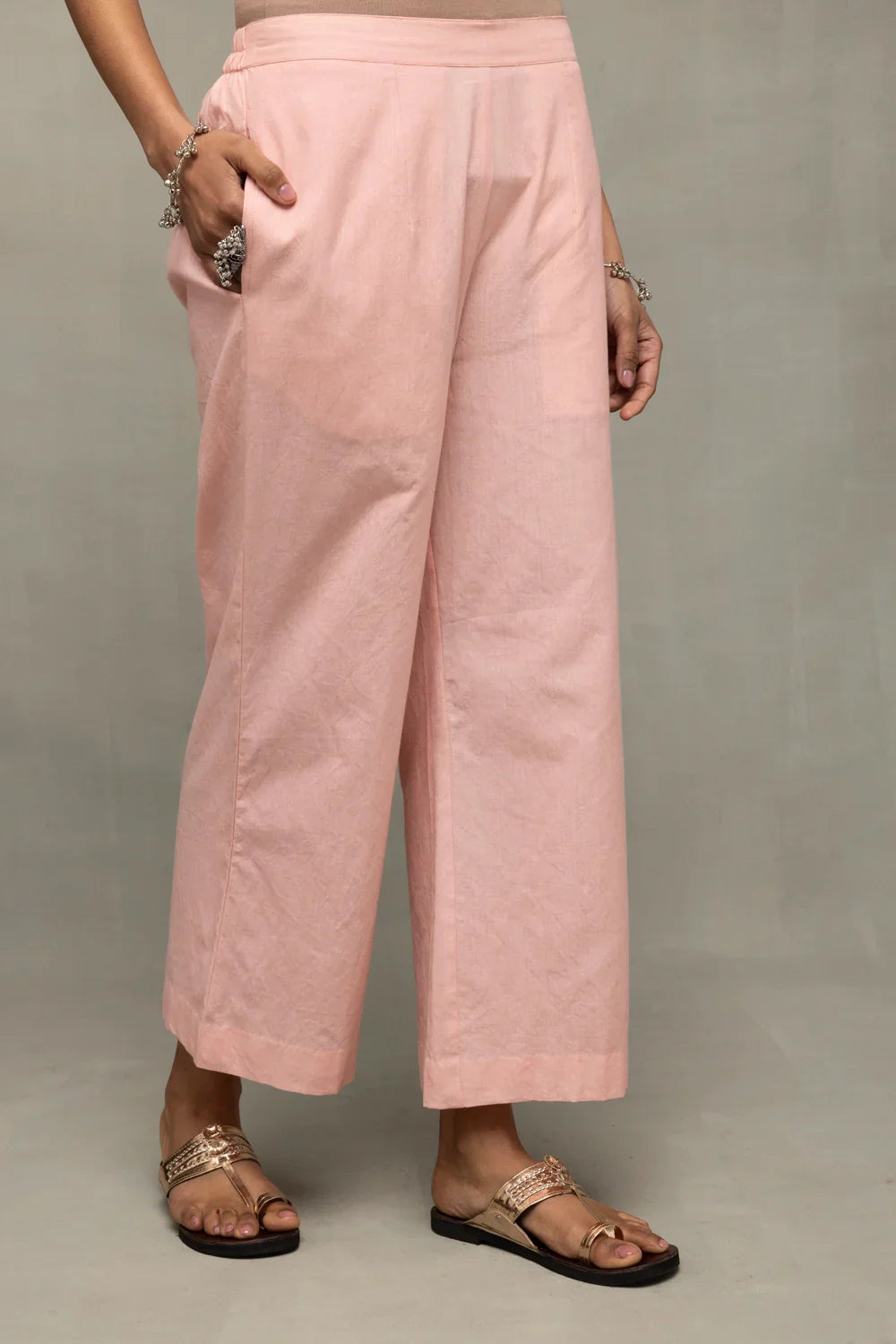 Blush Pink & White Heart Woven Co-Ord Set | SHOBITAM