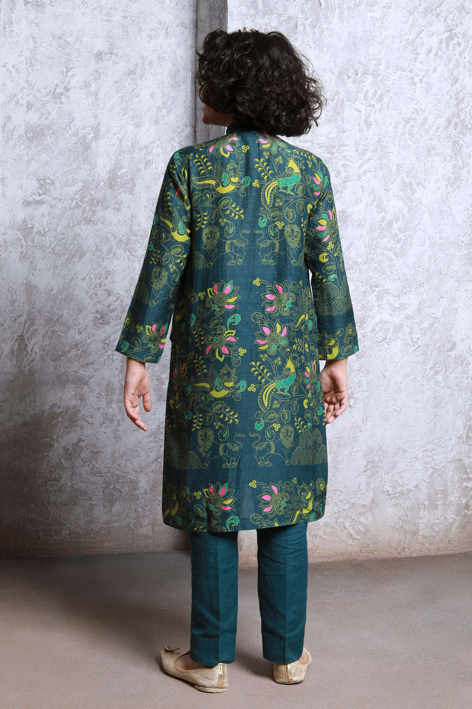Bagh Green Set (Boy) | SHOBITAM