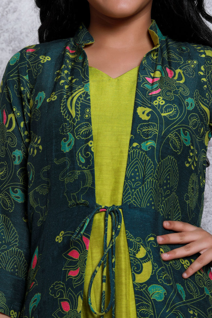Bagh Green set (girl) | SHOBITAM