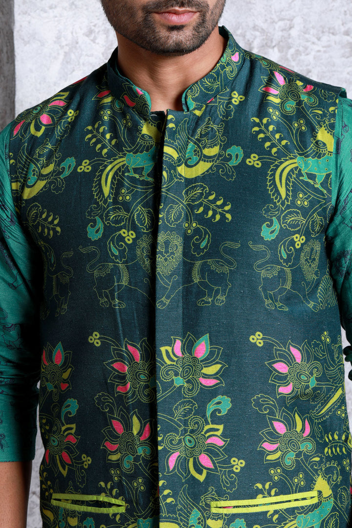 Bagh Green jacket (Man) | SHOBITAM