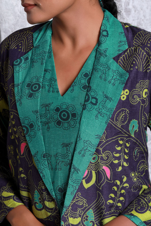 Bagh Purple Reversible Jacket | SHOBITAM