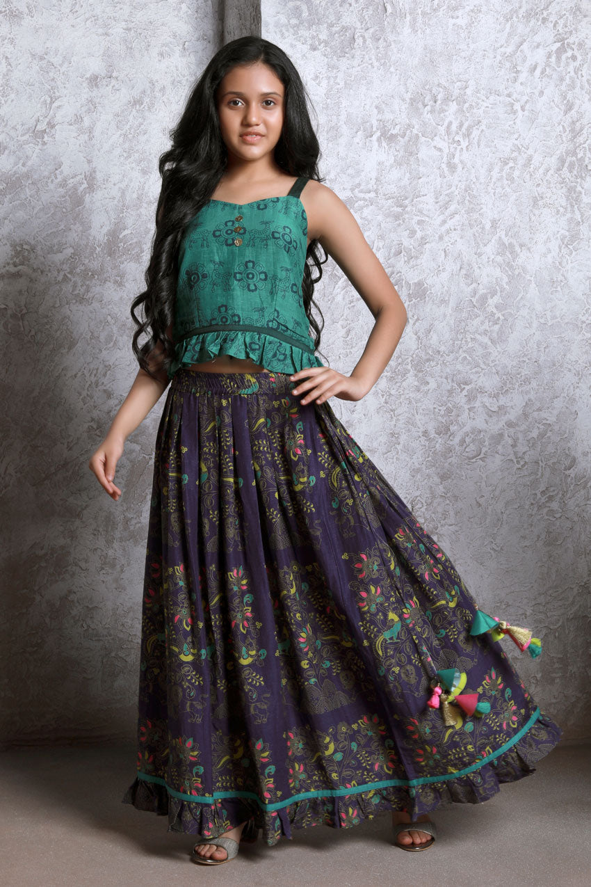 Bagh Purple set (girl) | SHOBITAM