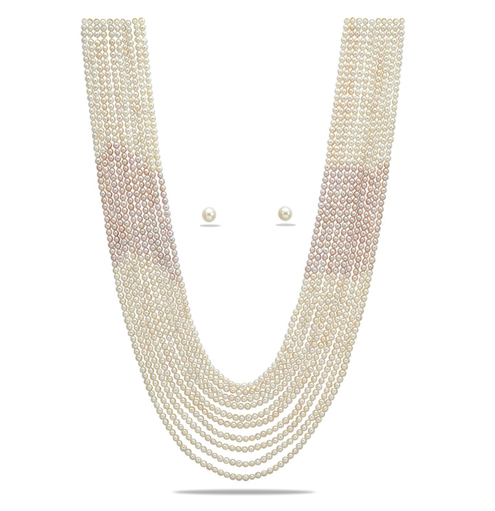 10 strands Adorable Multicolor Pearl Necklace Set