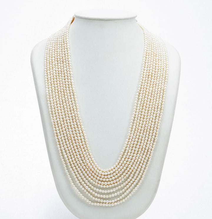 10 strands White Gorgeous Pearl Necklace Set