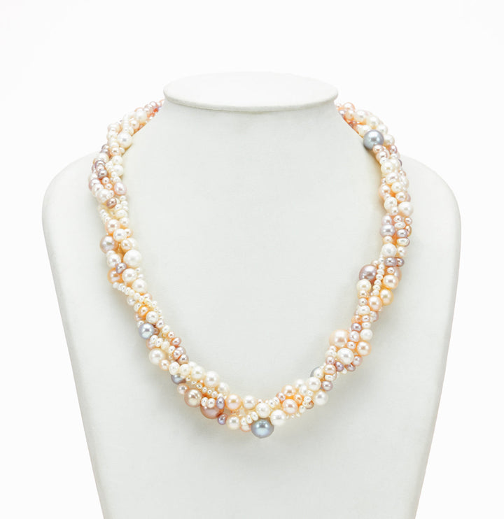Freshwater Boho Multicolor Pearl Necklace Set