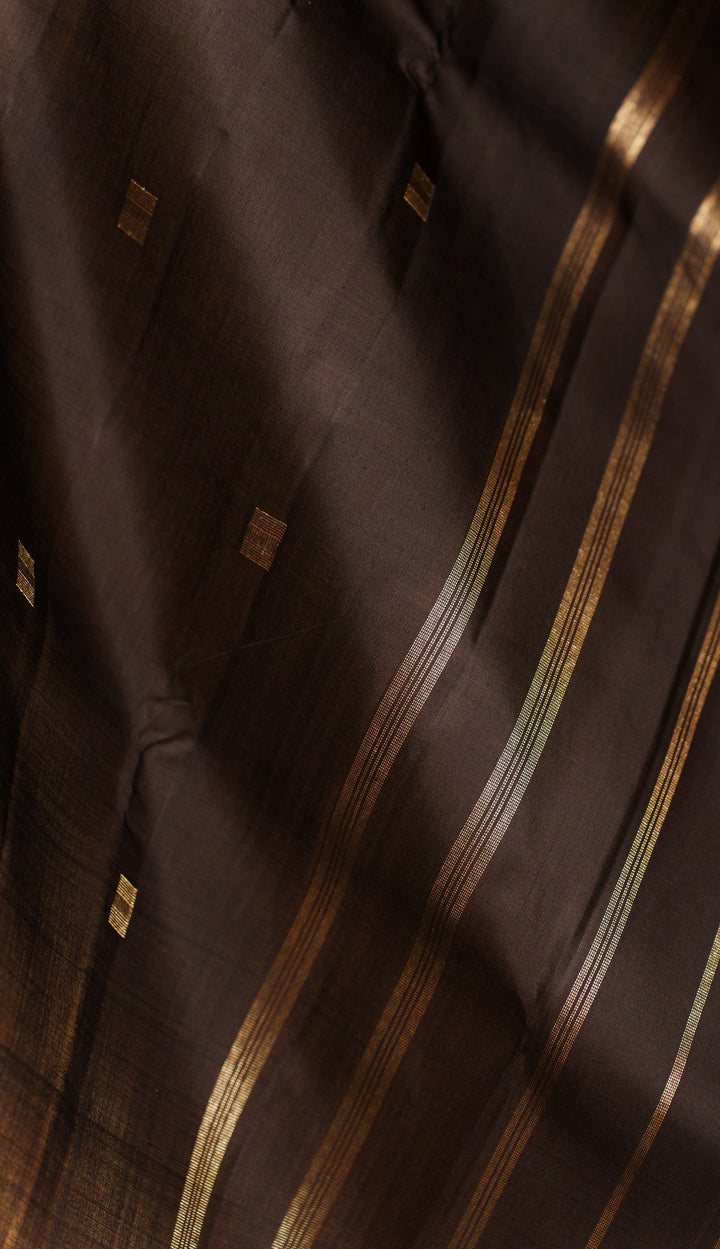 Black Vairoosi Kanjivaram Pure Zari Handloom Saree Rahasya | SILK MARK CERTIFIED | SHOBITAM