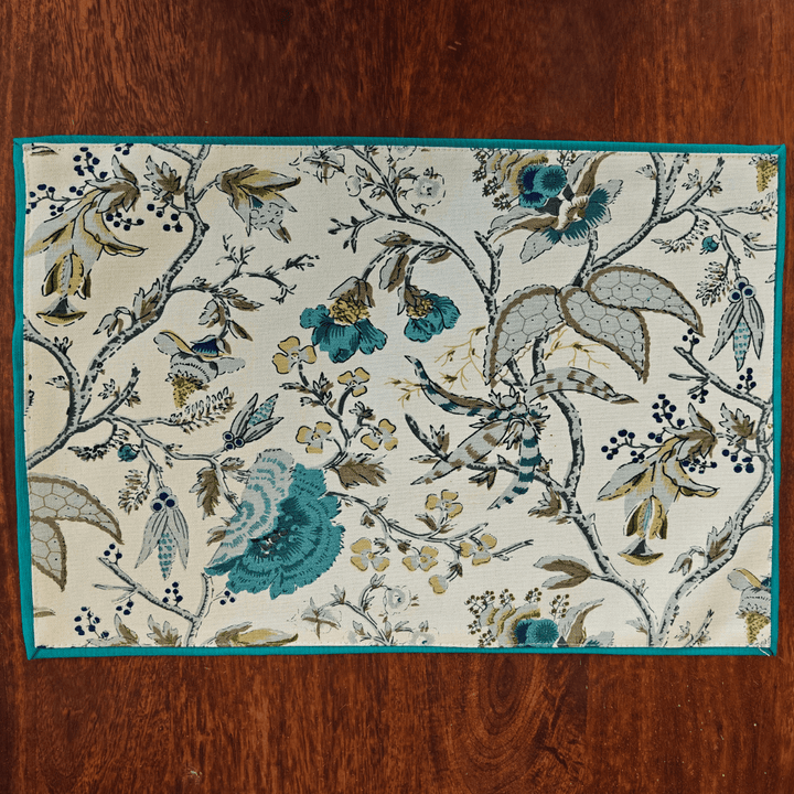 Breeze Haven Printed Placemats – Cotton Canvas – Set of 6, 12" x 18" | SHOBITAM